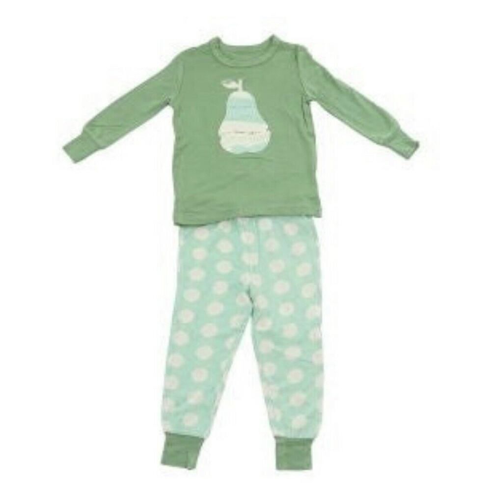 Silkberry Baby Toddler Boy Girl Organic Bamboo Pajamas 2 Piece Set Pear 12-18M